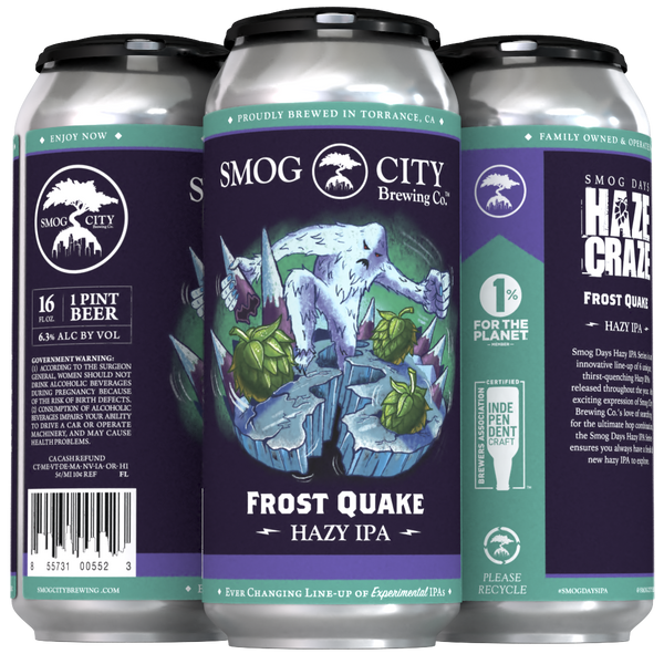 Smog Days Haze Craze: Frost Quake Hazy IPA 16oz 4-pack