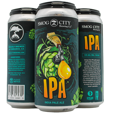 4-pack cans of Smog City IPA