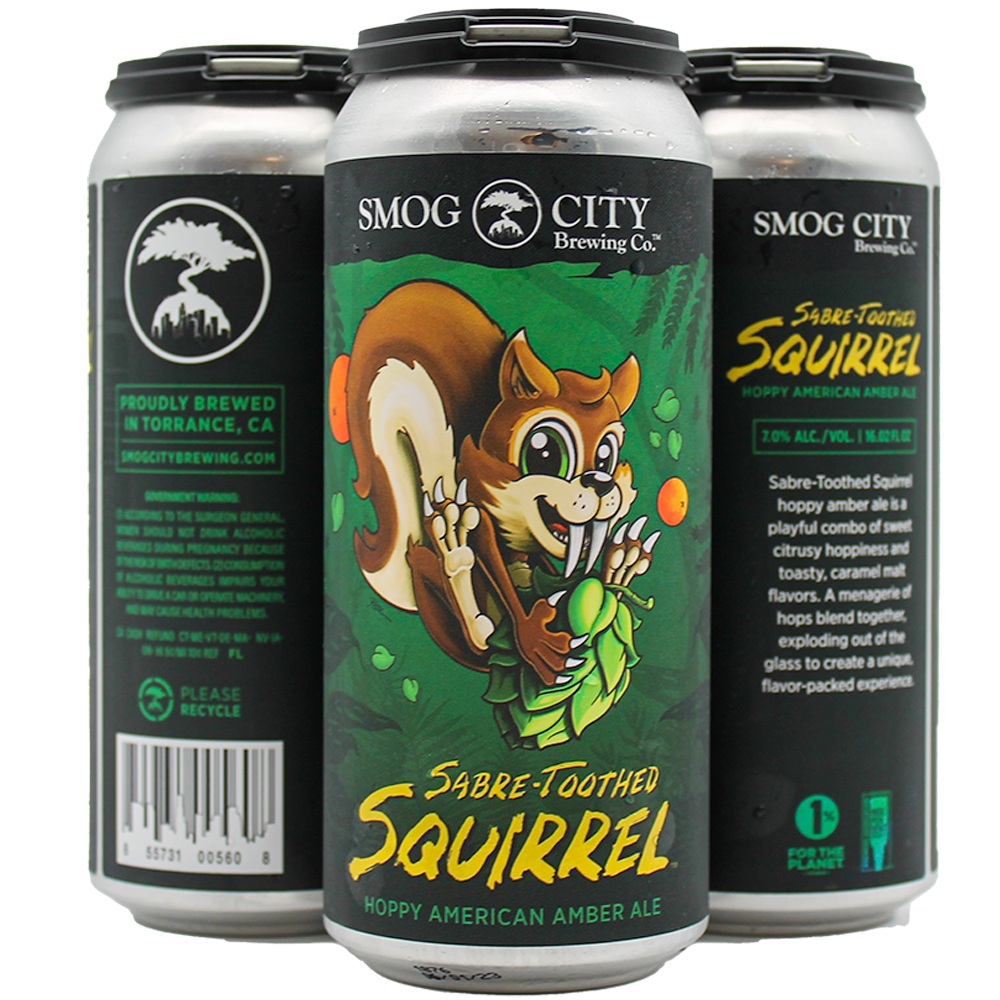 4-pack cans of Sabre-Toothed Squirrel