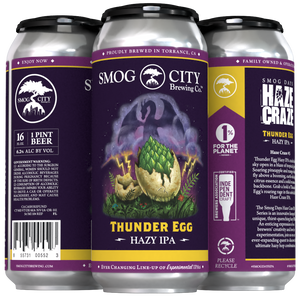 Smog Days Haze Craze: Thunder Egg Hazy IPA 16oz 4-pack