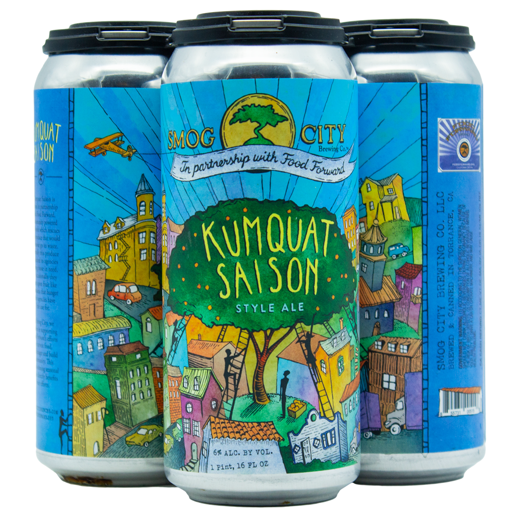 4 pack of kumquat saison cans