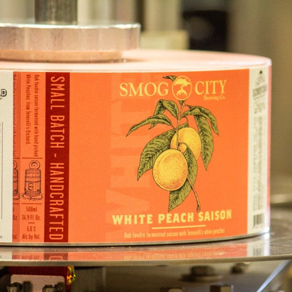 White Peach Saison label