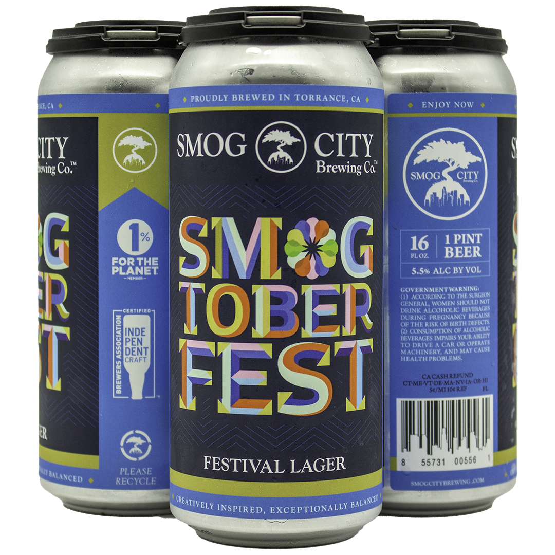 4 pack of Smogtoberfest fstival lager cans