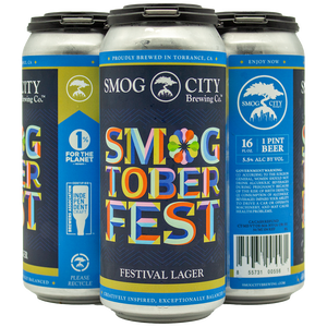 4 pack of Smogtoberfest fstival lager cans